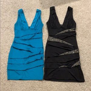 2 Nikibiki Dresses - Small - teal and black